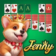 Jenny Solitaire card games icon, a patience card game